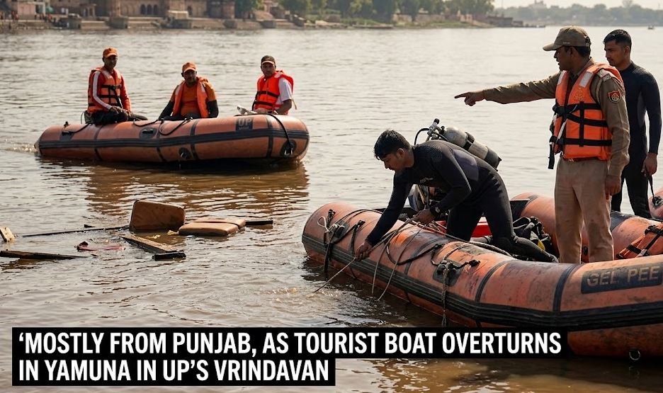 'MOSTLY FROM PUNJAB, AS TOURIST BOAT OVERTURNS IN YAMUNA IN UP’S VRINDAVAN